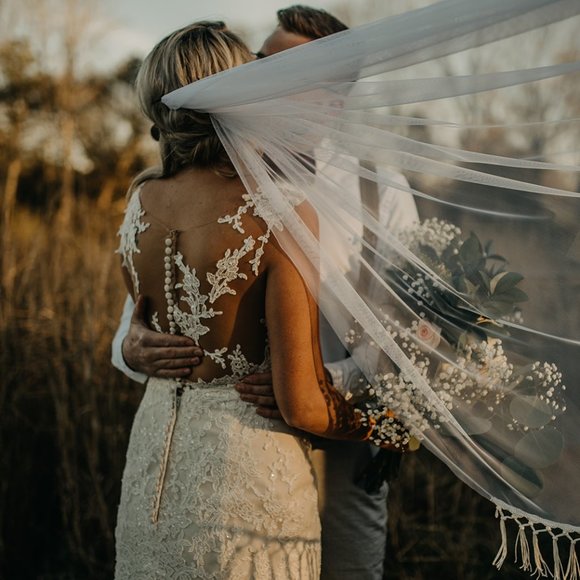NEW Boho Soft Wedding Veil Ivory or White Bride Bridal Wedding Day - Picture 2 of 8